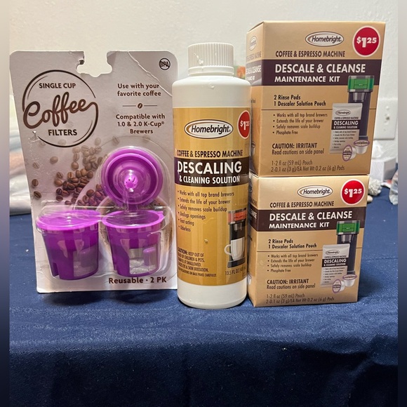 Other - JK* New! Coffee K Cup Filters and Cleaner Solutions Bundle